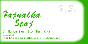 hajnalka stoj business card